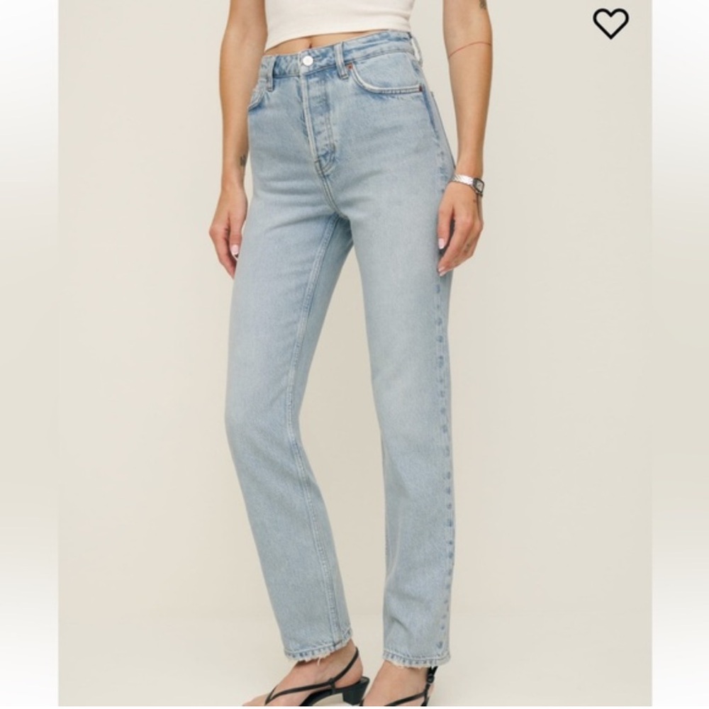 Reformation Cynthia High Rise Straight Button Fly Jeans Size 28